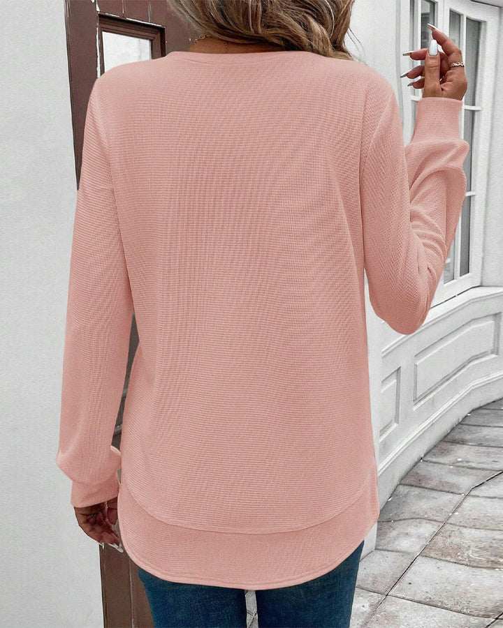 Susan | Round Neck Long-Sleeve Top