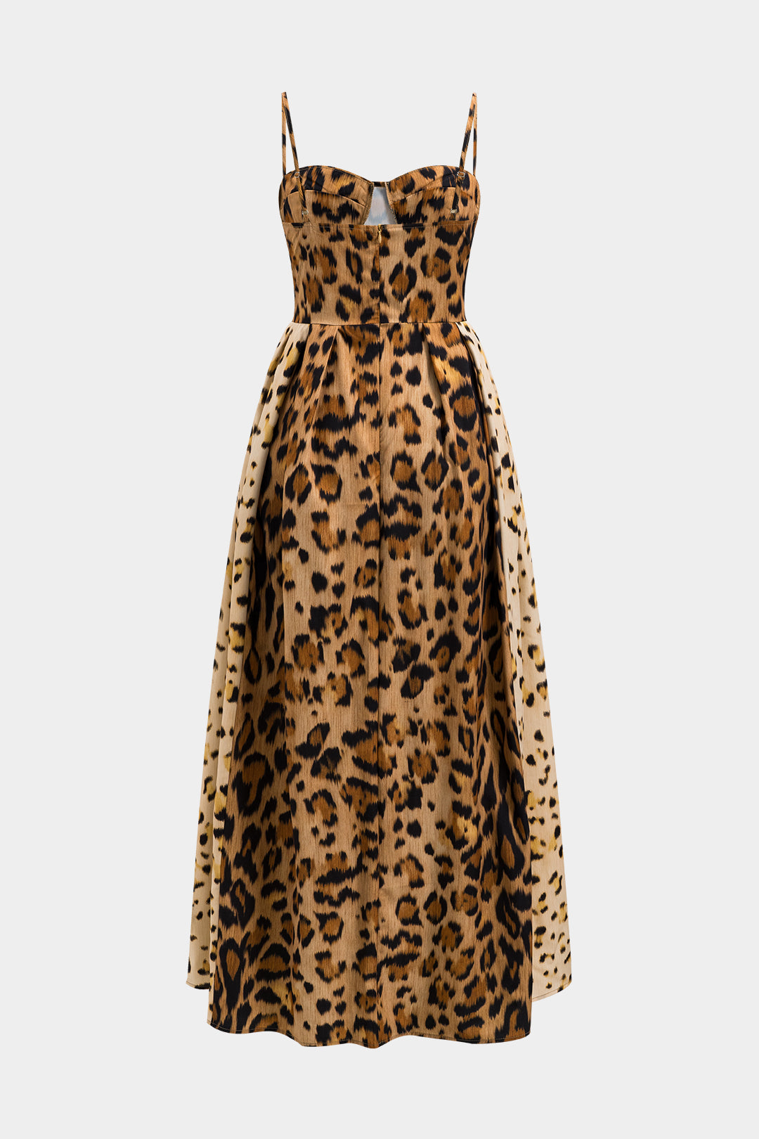 BIANCA - Bold Leopard Print Midi Dress