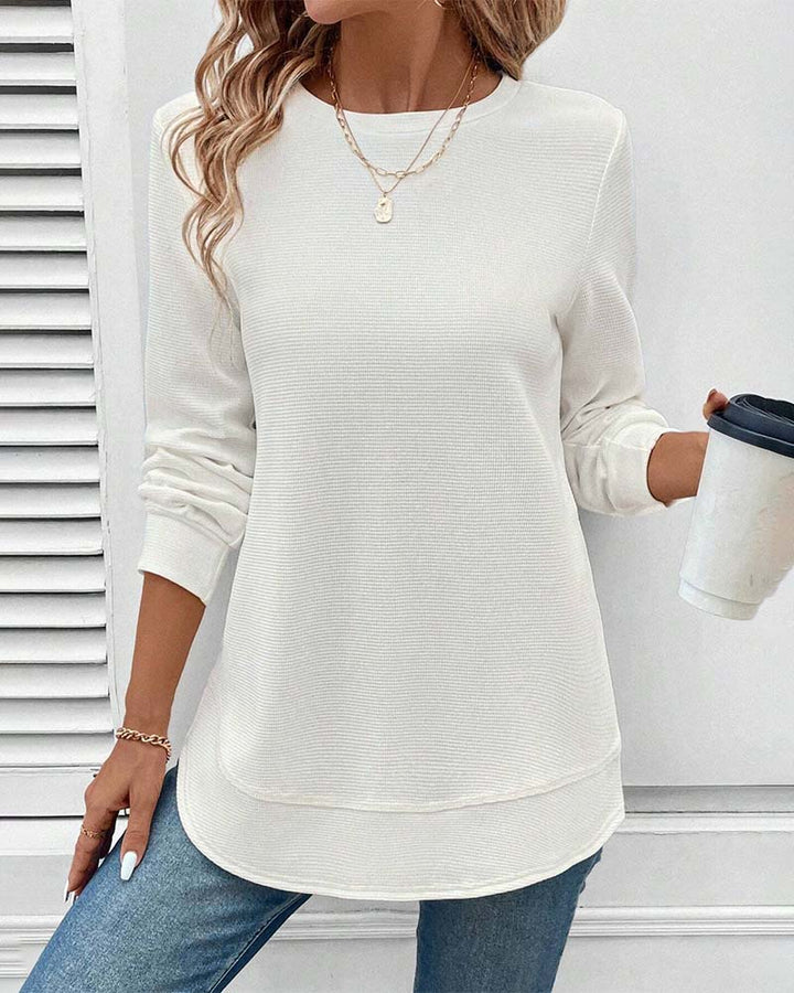 Susan | Round Neck Long-Sleeve Top