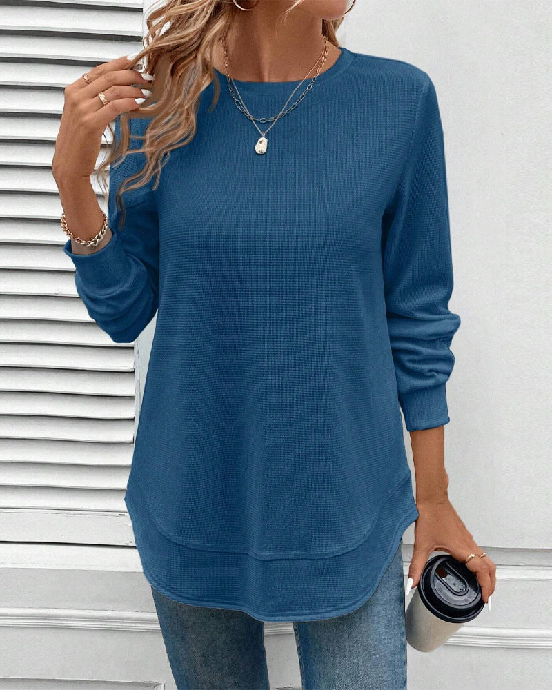 Susan | Round Neck Long-Sleeve Top
