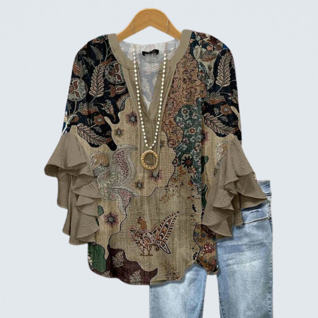 Flora | Vintage Floral Blouse