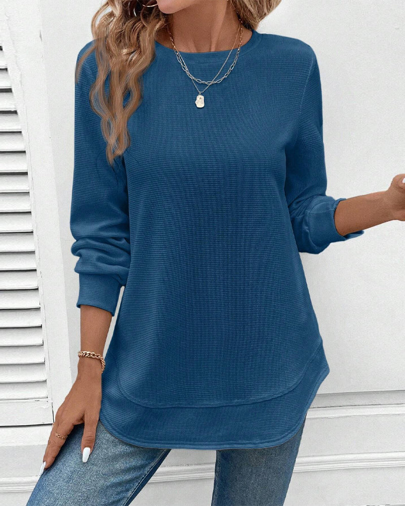Susan | Round Neck Long-Sleeve Top