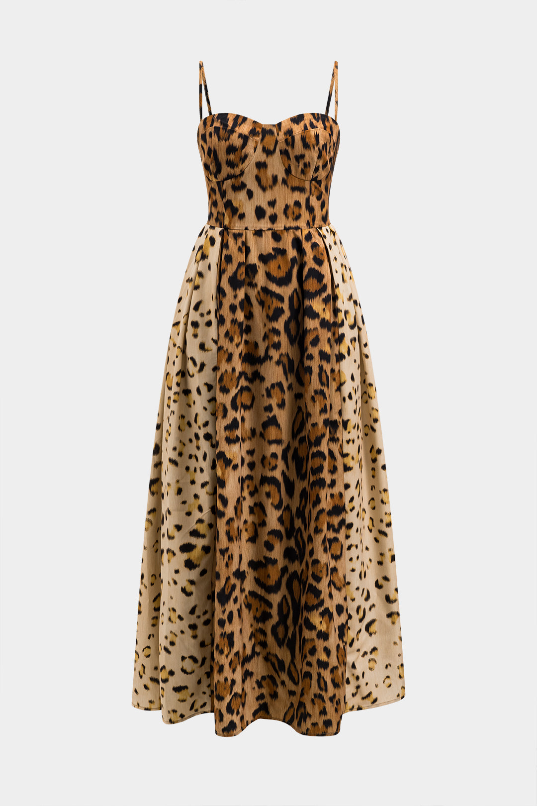 BIANCA - Bold Leopard Print Midi Dress