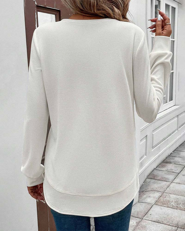 Susan | Round Neck Long-Sleeve Top