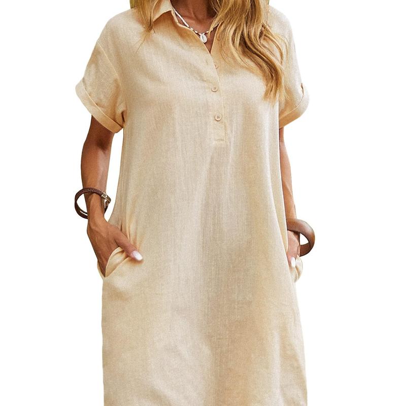MAREN – Relaxed Short Sleeve Summer Dress