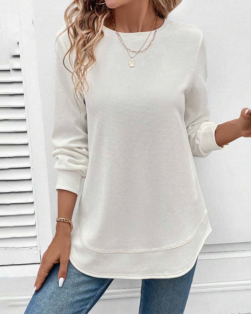 Susan | Round Neck Long-Sleeve Top