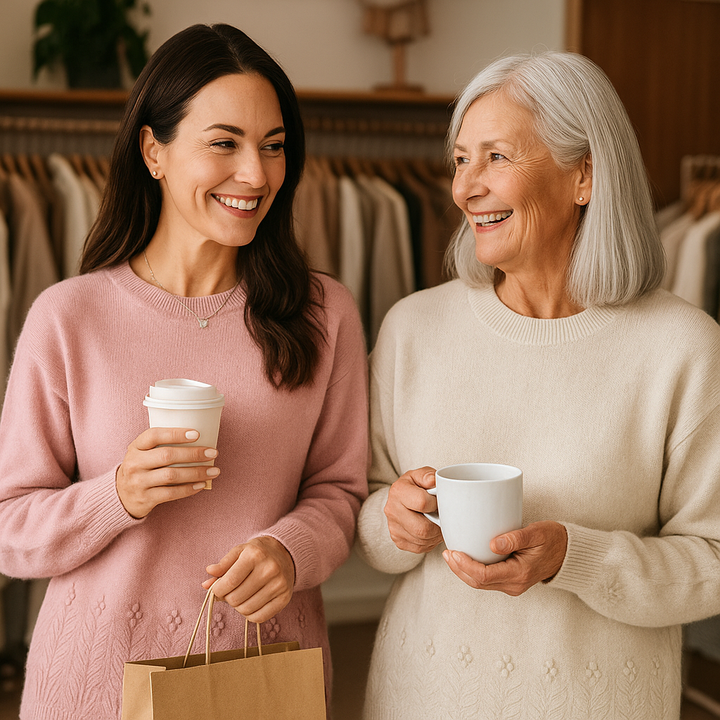 Alma | Scandinavian Floral Knit Sweater