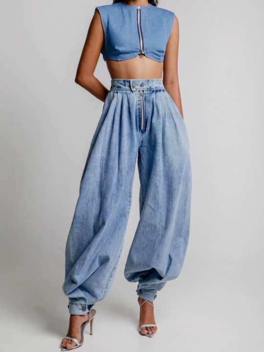 Aero | High Waist Balloon Jeans