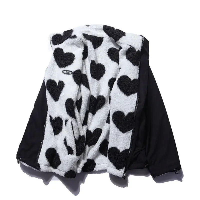 Daria | Reversible Heart-Print Jacket