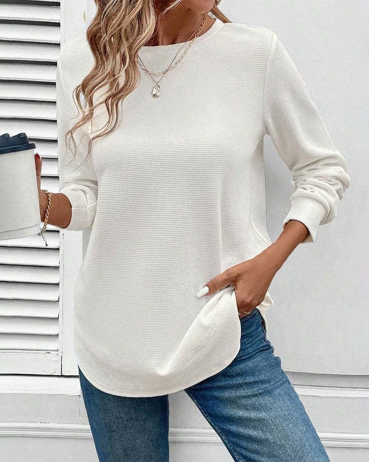Susan | Round Neck Long-Sleeve Top