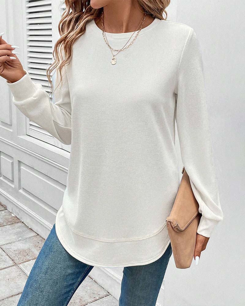 Susan | Round Neck Long-Sleeve Top