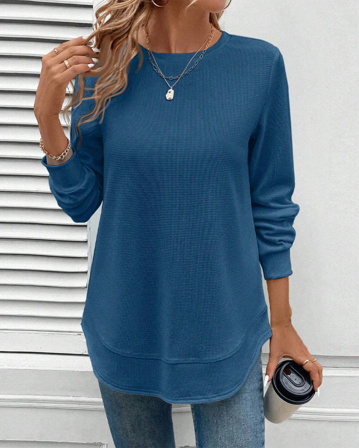Susan | Round Neck Long-Sleeve Top