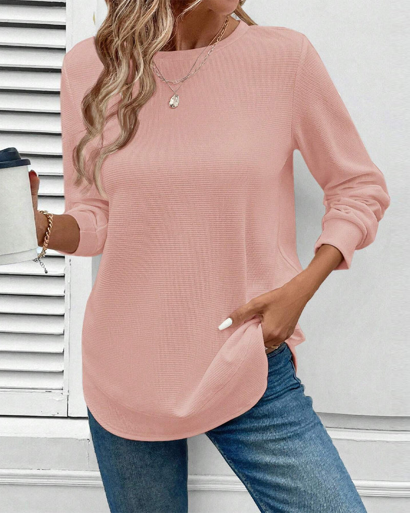 Susan | Round Neck Long-Sleeve Top