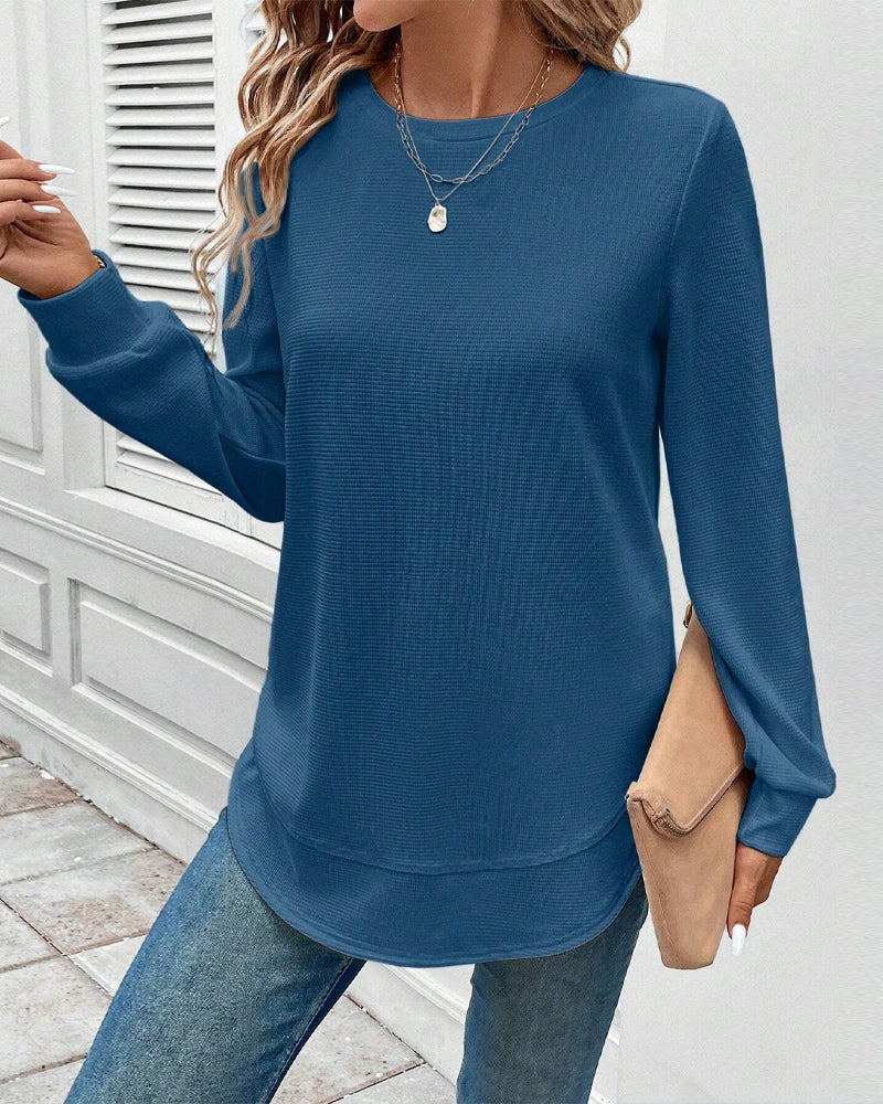 Susan | Round Neck Long-Sleeve Top