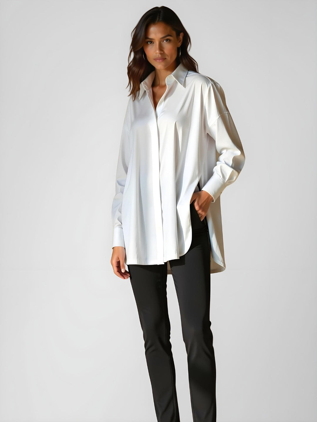 Layla | Oversized Lapel Shirt Dress