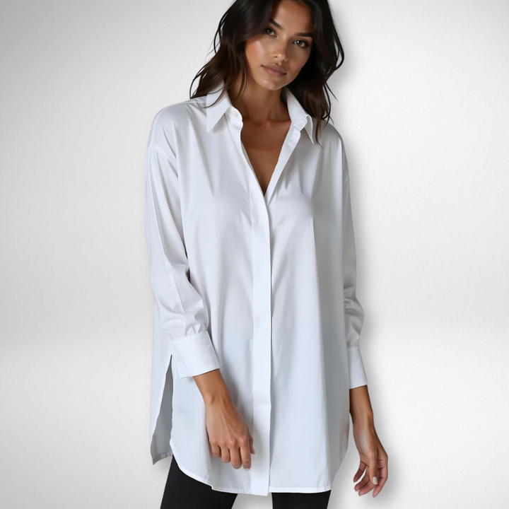Layla | Oversized Lapel Shirt Dress