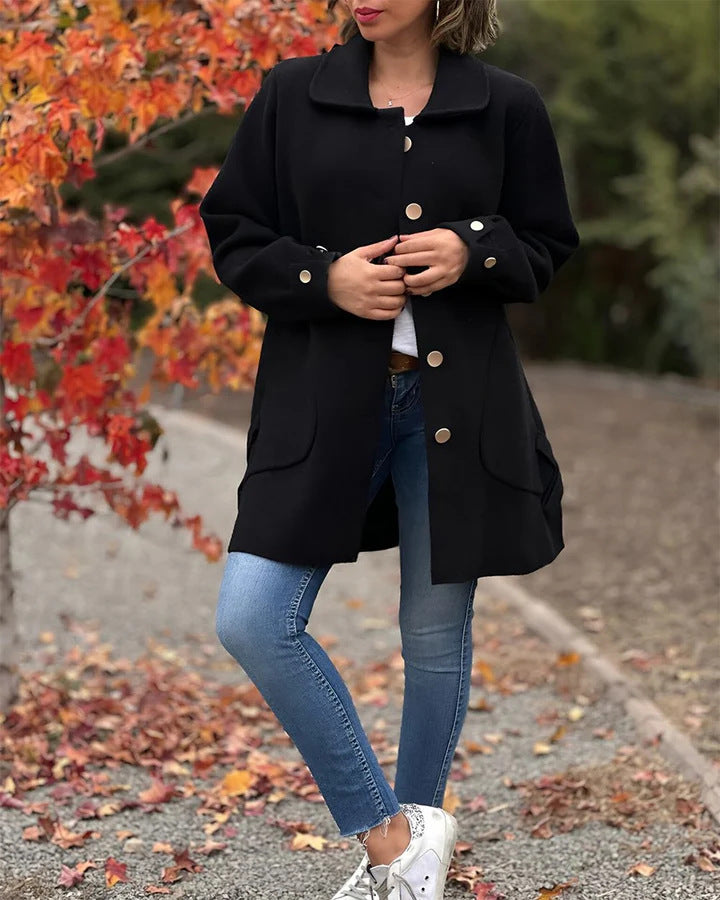 Corinne | Classic Button-Down Oversized Coat