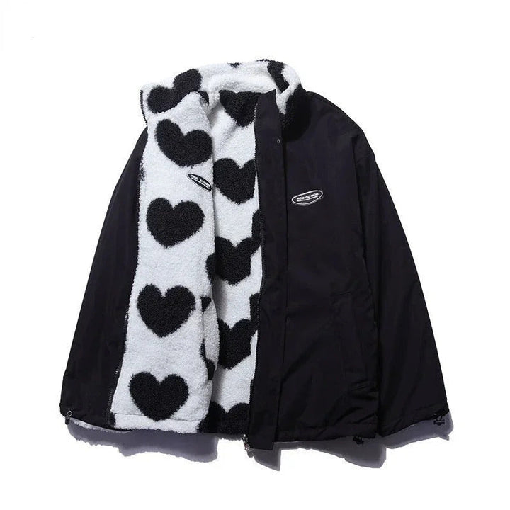 Daria | Reversible Heart-Print Jacket