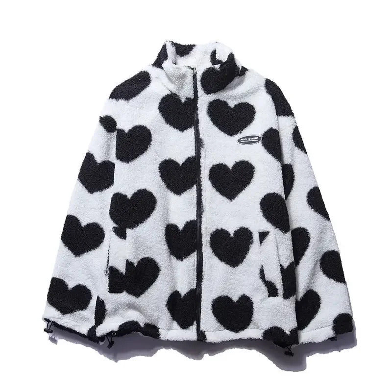 Daria | Reversible Heart-Print Jacket