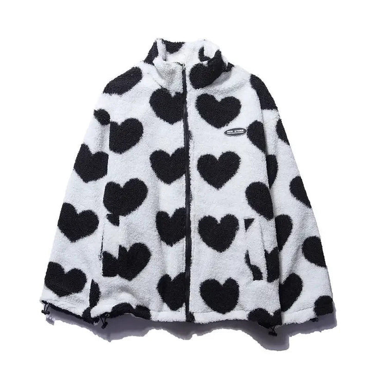 Daria | Reversible Heart-Print Jacket