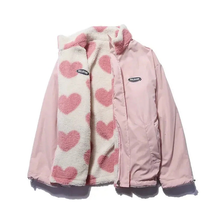 Daria | Reversible Heart-Print Jacket