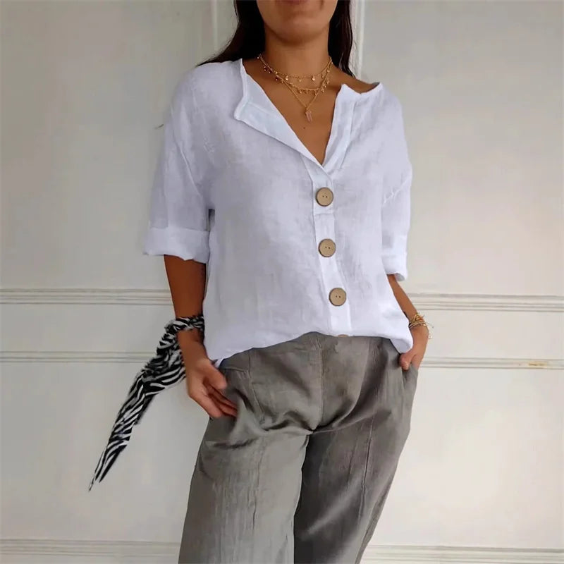 Noa | Relaxed Linen Blouse