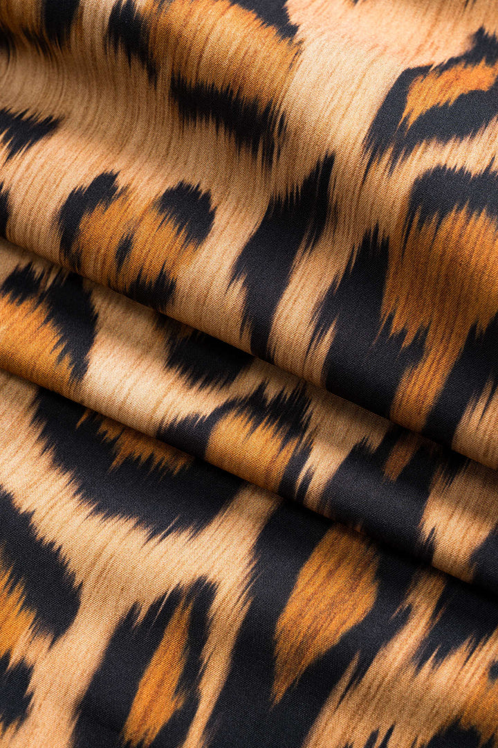 BIANCA - Bold Leopard Print Midi Dress